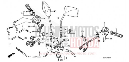 HANDLE LEVER/SWITCH/CABLE (CBF600S8/SA8/N8/NA8) CBF600N8 de 2008